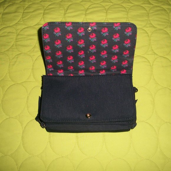 Vera Bradley Dark Blue Wristlet/Crossbody Wallet - Picture 6 of 15